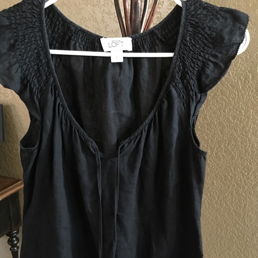 Loft linen top. Size 6